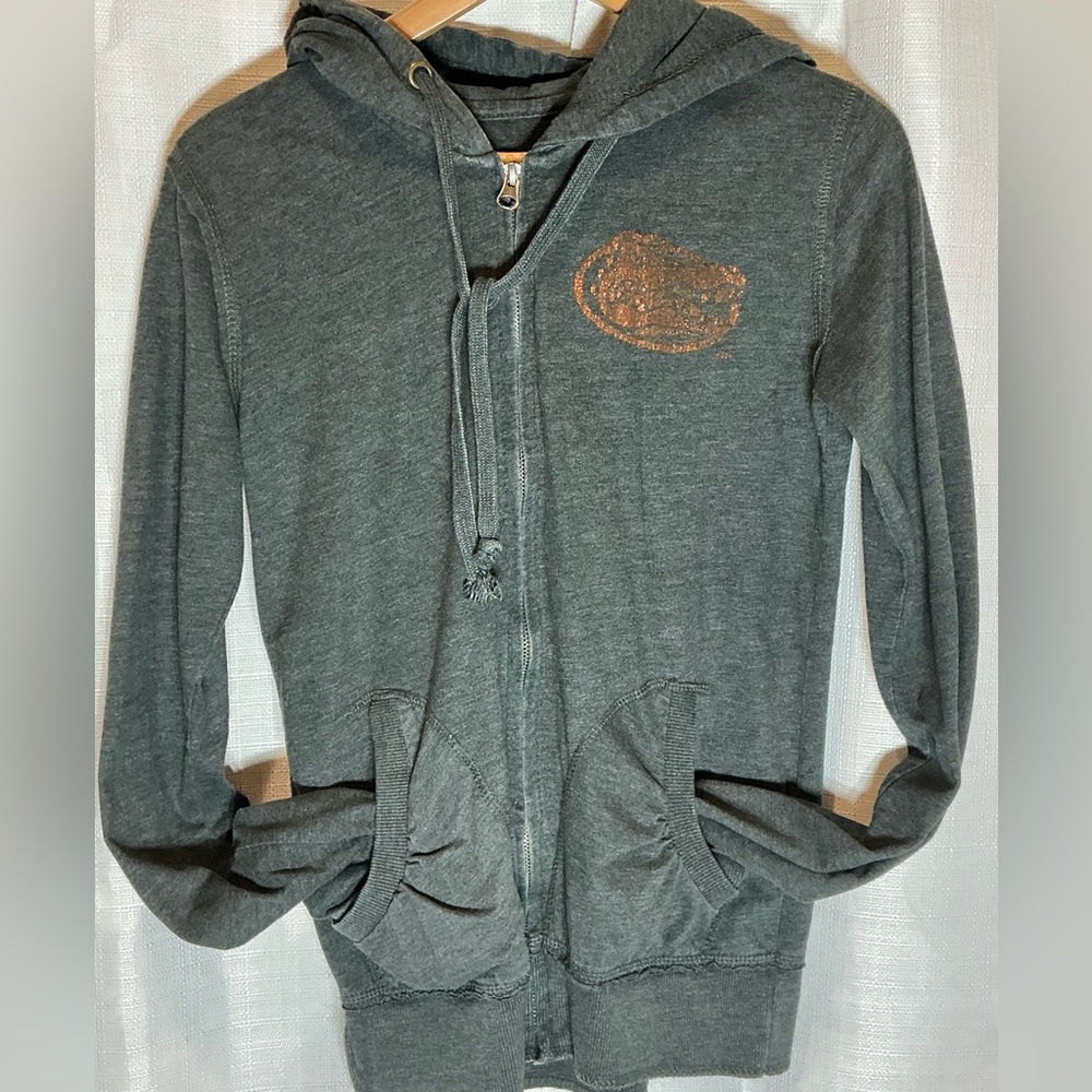 Gray UF Gators Zip-Up Hoodie